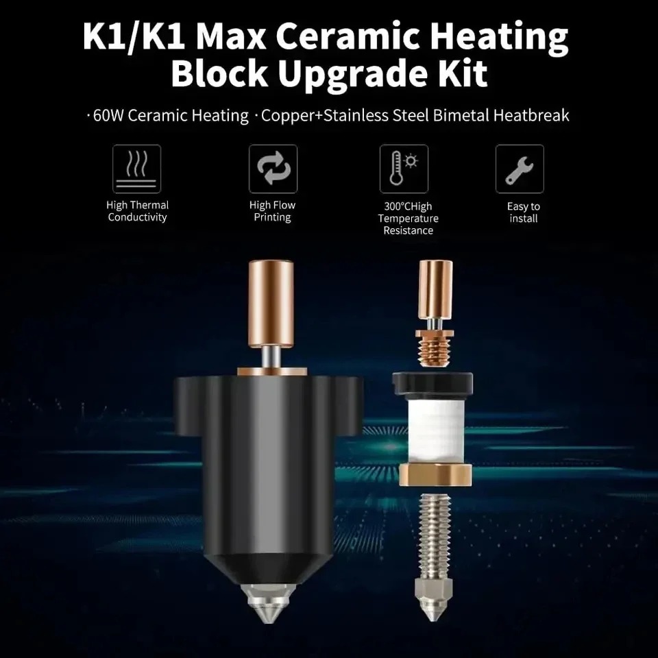 Upgrade Creality K1 keramische - High Flow Ceramic Hotend recensie en prijs
